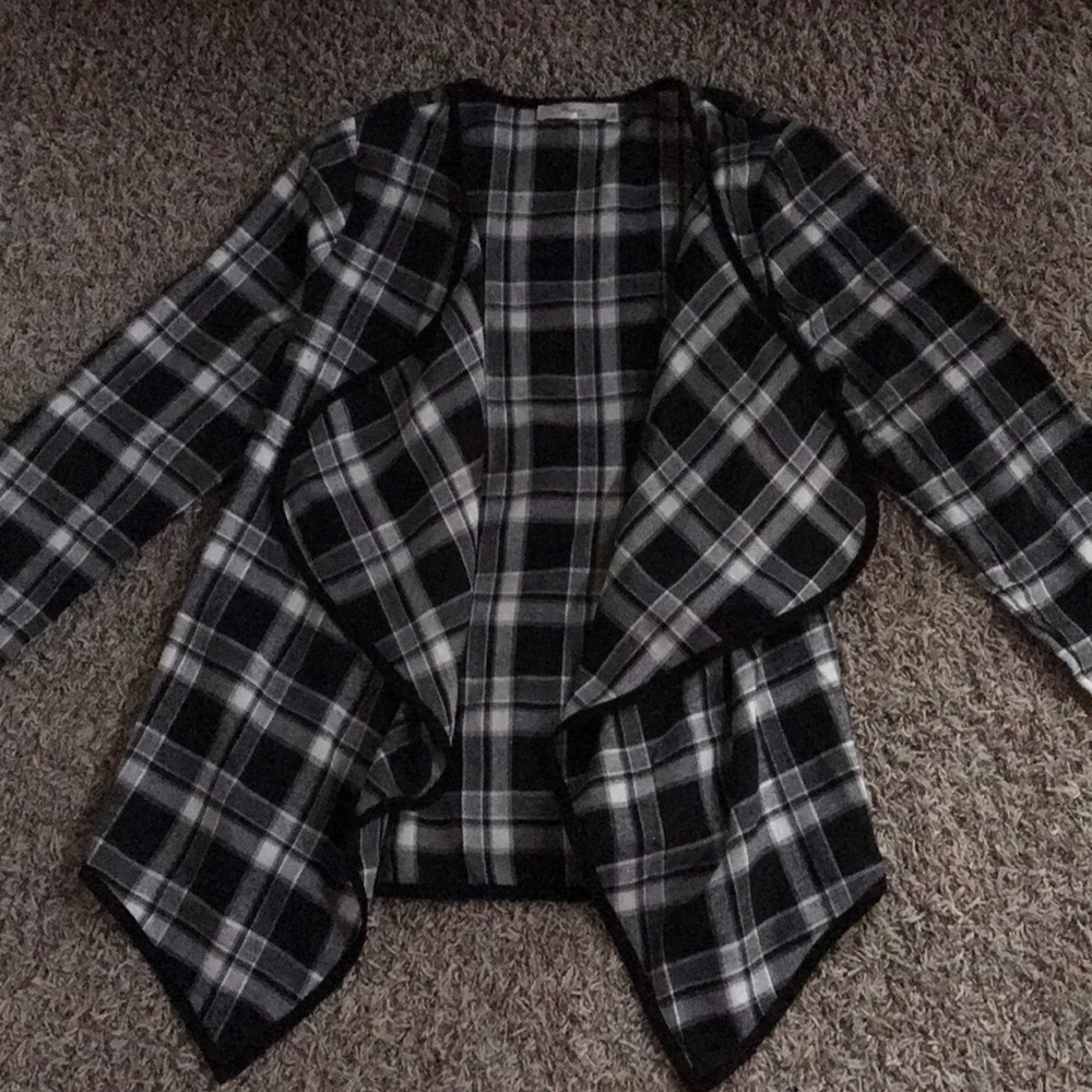 Plaid waterfall front cardigan💥FINAL PRICE DROP💥